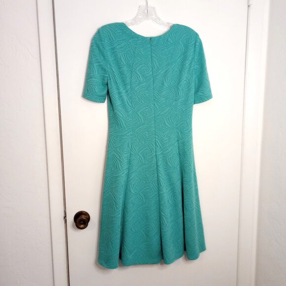 Gabby Skye Blue Fit-N-Flare Paneled Dress - Picture 8 of 11